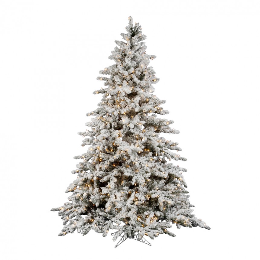 Flocked Utica Fir Christmas Tree For Christmas 2014