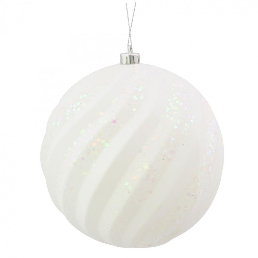 Matte-Glitter Swirl Christmas Ball Ornament For Christmas 2014