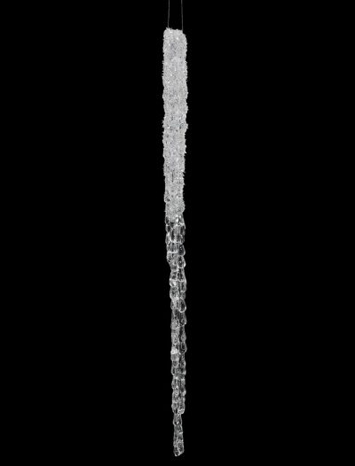 Artificial Clear Glitter Christmas Icicle Ornament (Set of 2) For Christmas 2014