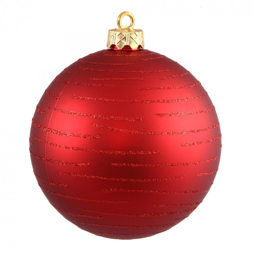 4.75 inch Christmas Ball with Glitter Ornament For Christmas 2014