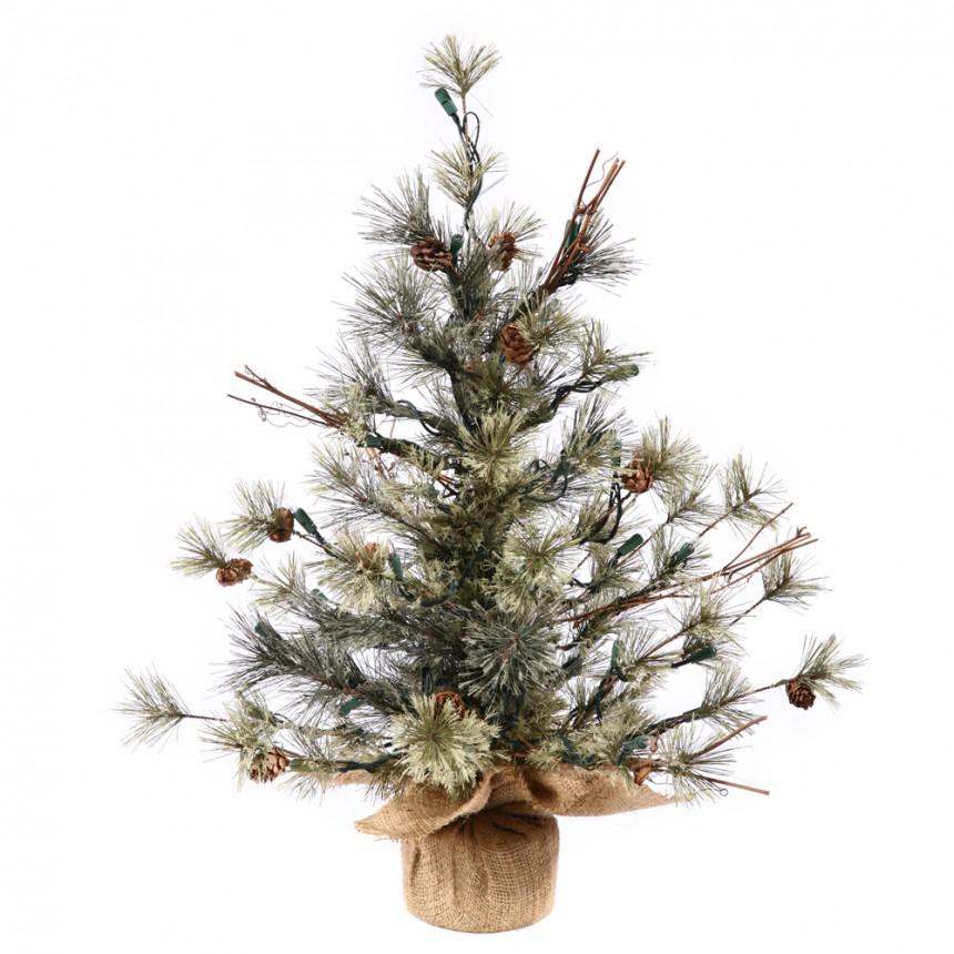Dakota Pine Christmas Tree with Burlap Base For Christmas 2014