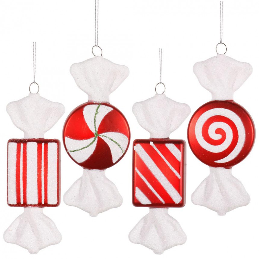 6 inch Candy Cane Christmas Ornament (set of 4) For Christmas 2014