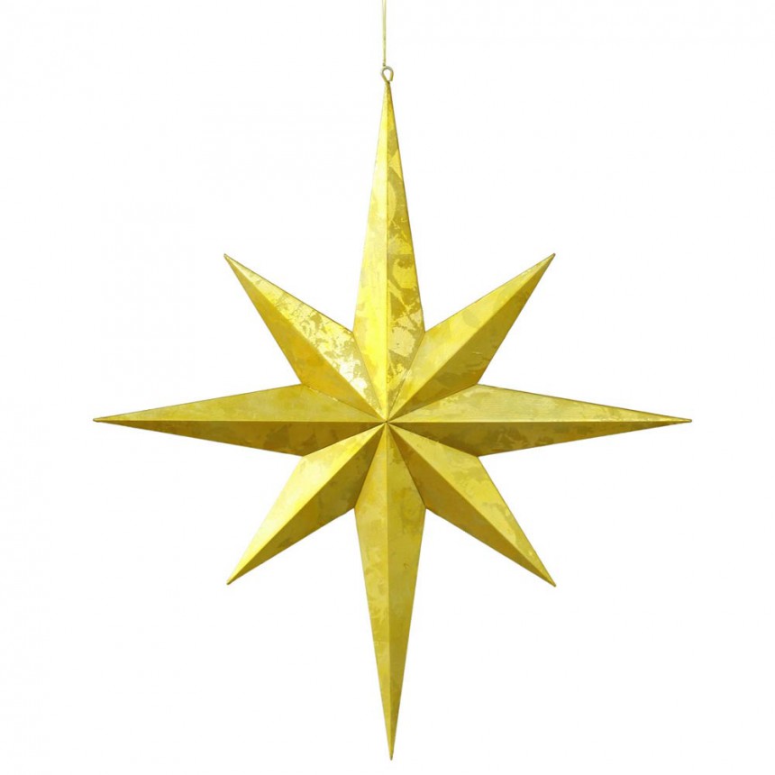23.5 inch Outdoor Gold Foil Candy Christmas Star Ornament For Christmas 2014