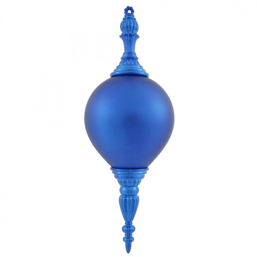 21 inch Outdoor Blue Shiny Matte Ball Christmas Finial Ornament For Christmas 2014