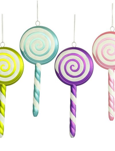 8 inch Lolly Pop Christmas Candy Ornament (Set of 4) For Christmas 2014