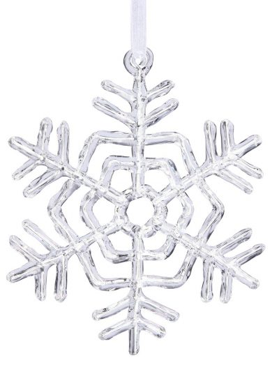 Artificial Clear Acrylic Christmas Snowflake Ornament For Christmas 2014