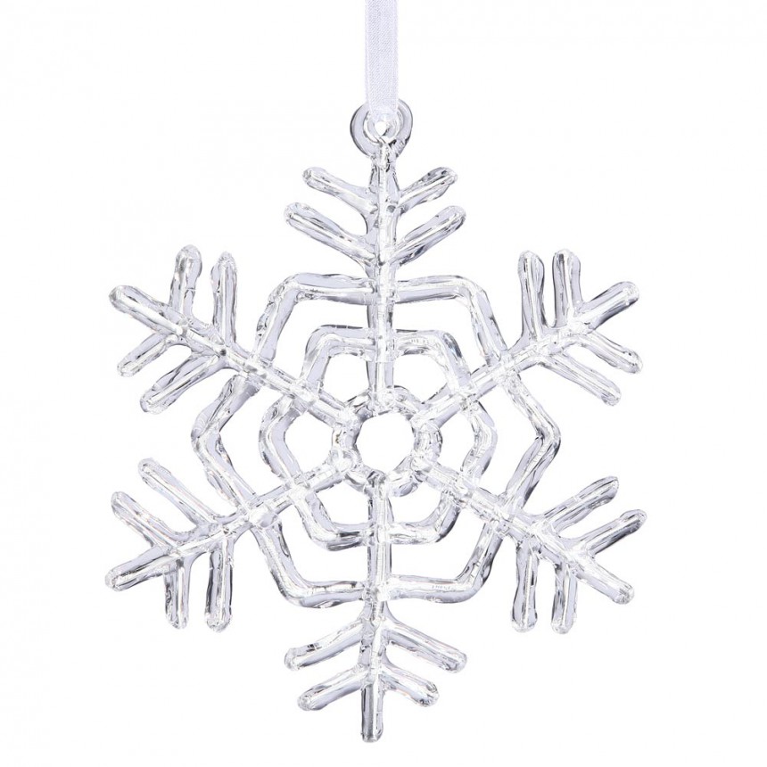 Artificial Clear Acrylic Christmas Snowflake Ornament For Christmas 2014