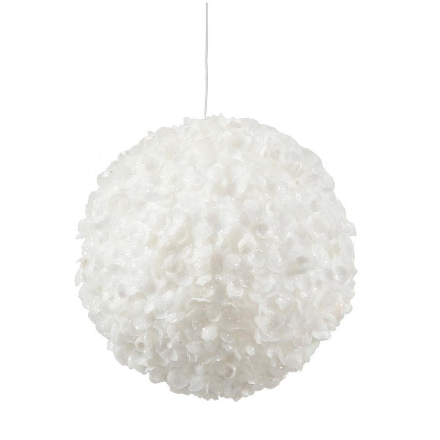 3.5 inch White Sequin Christmas Kissing Ball Ornament For Christmas 2014