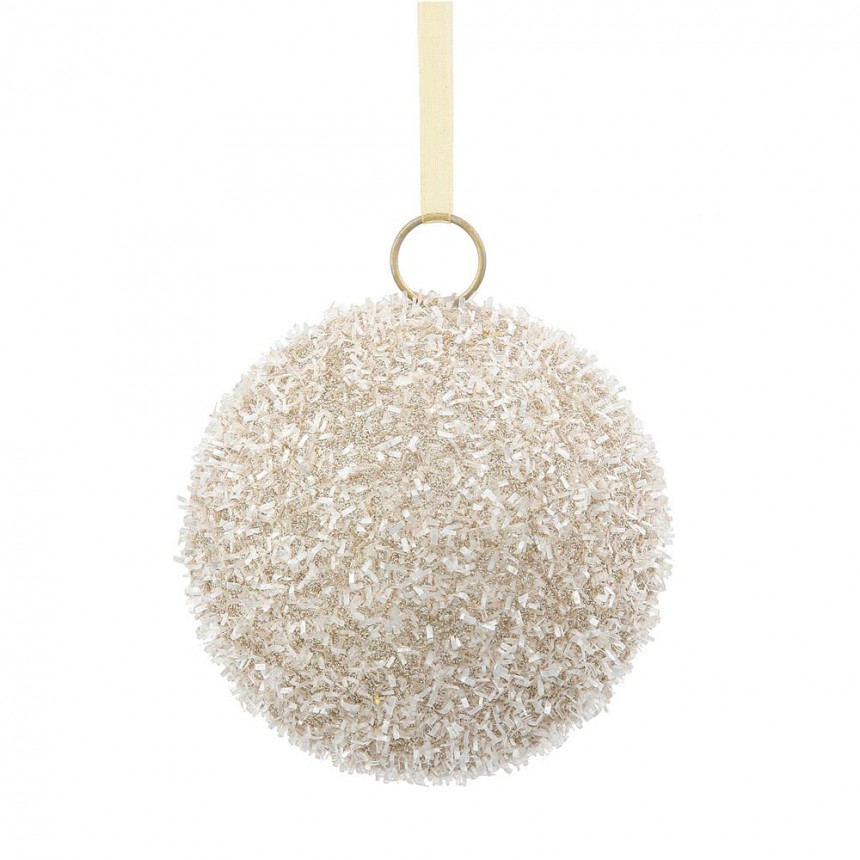 4 inch Champagne Glitter Christmas Ball Ornament (Set of 6) For Christmas 2014