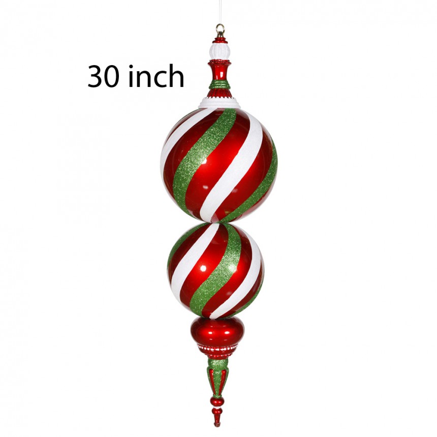 Candy Finial Decoration For Christmas 2014
