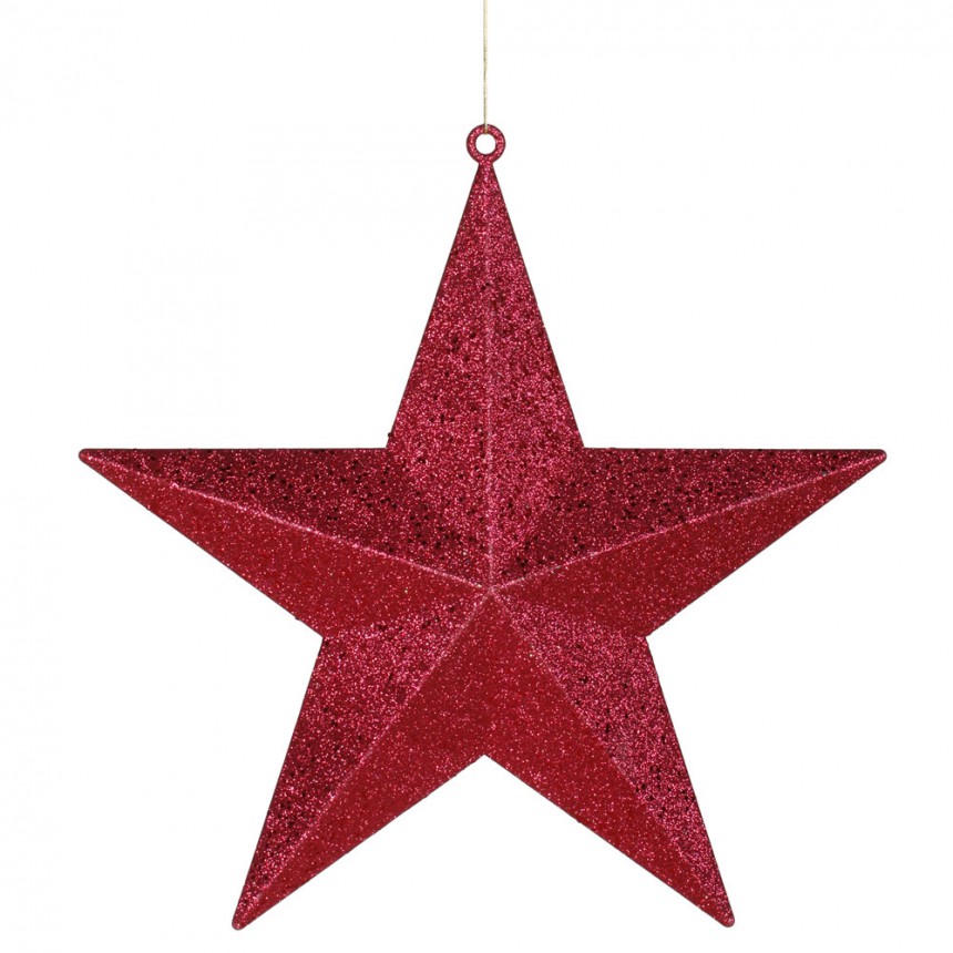 24 inch Glitter Star Ornament For Christmas 2014