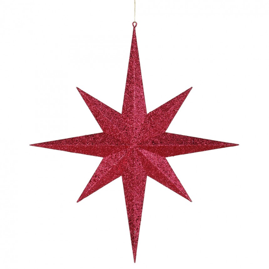 24 inch 8-Point Glitter Star For Christmas 2014
