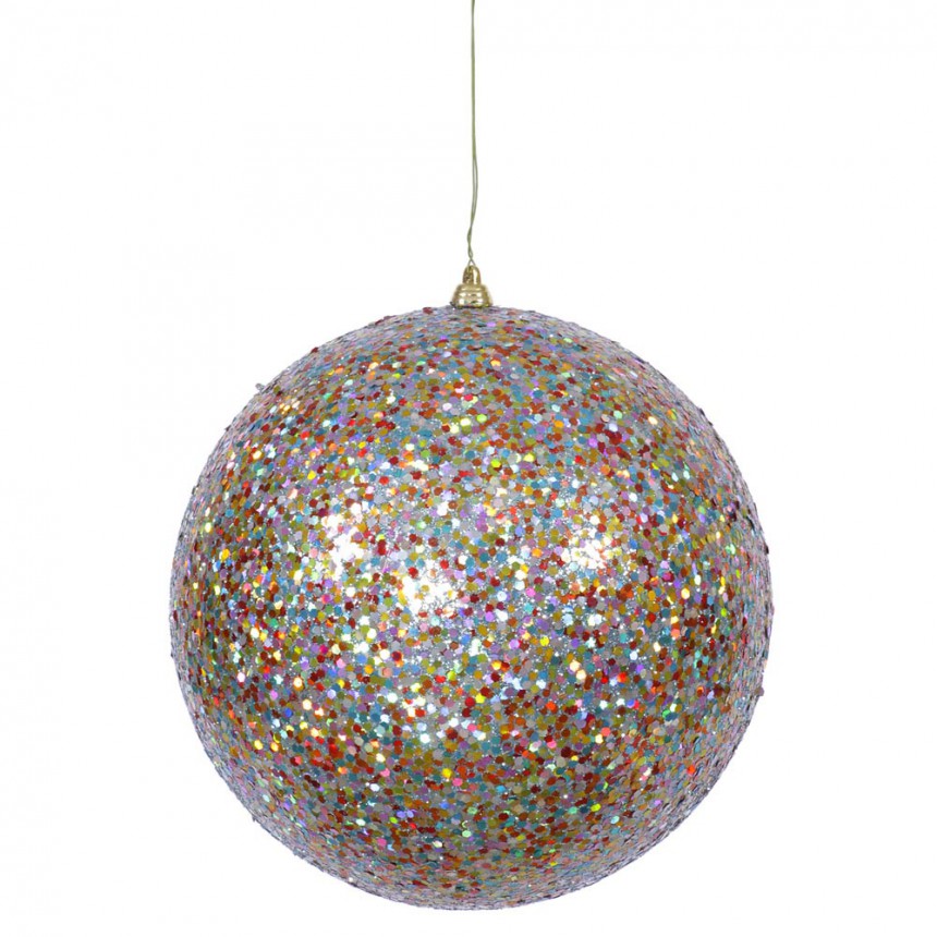 8 inch Artificial Sequin-Glitter Christmas Ball For Christmas 2014
