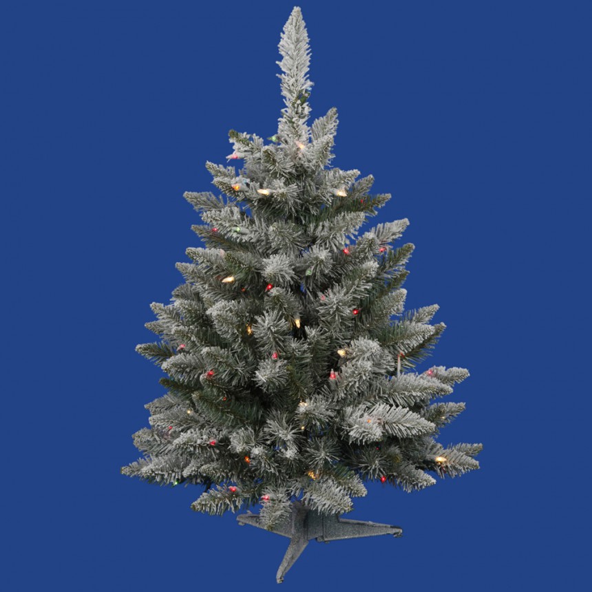 Flocked Sugar Pine Christmas Tree For Christmas 2014