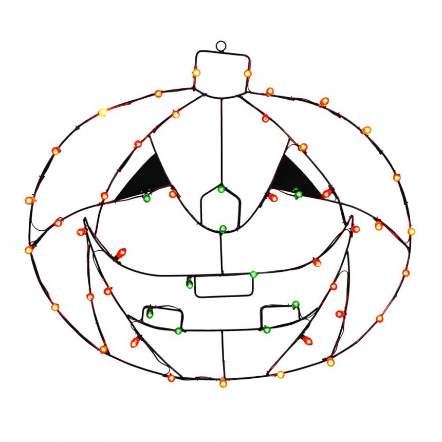 48 x 34 inch Pumpkin Wire Silhouette: C7 Lights For Christmas 2014