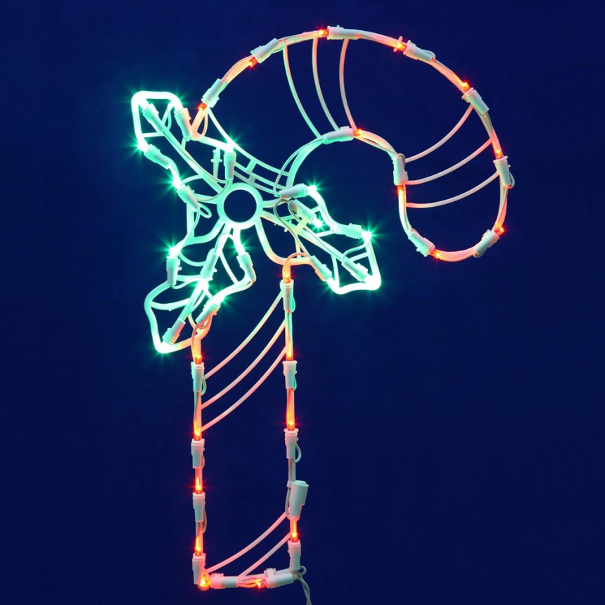 17 x 11 inch LED Light Candy Cane For Christmas 2014