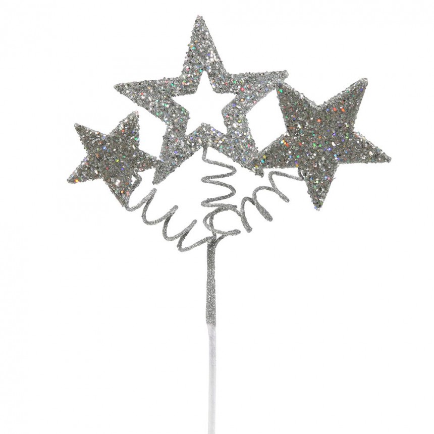 10 inch Glitter Star Christmas Spray For Christmas 2014