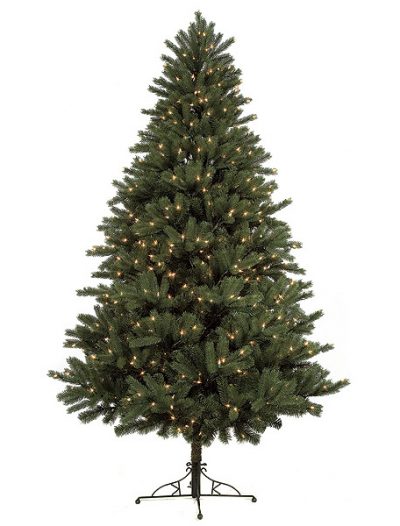 7.5 foot Full Mixed Spruce Christmas Tree: Clear Lights For Christmas 2014