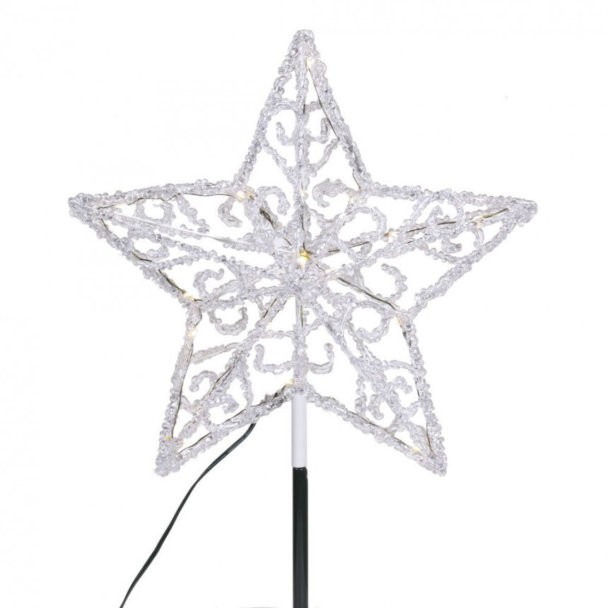12 inch Iced LED Star Christmas Tree Topper For Christmas 2014
