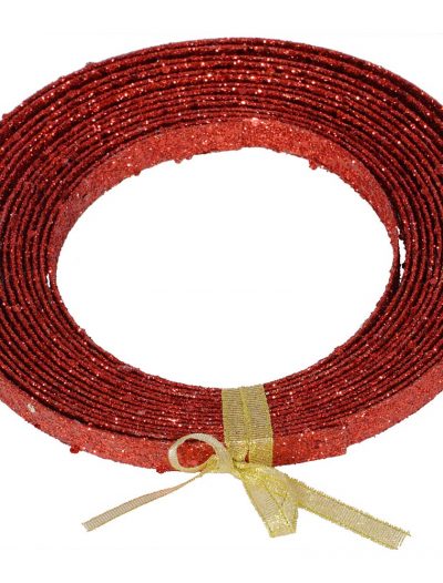 23 foot Artificial Glitter Plastic Christmas Ribbon For Christmas 2014
